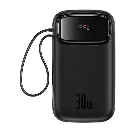 Baseus QPow 2 külső akkumulátor 20000mAh 30W 2xUSB-C (fekete)