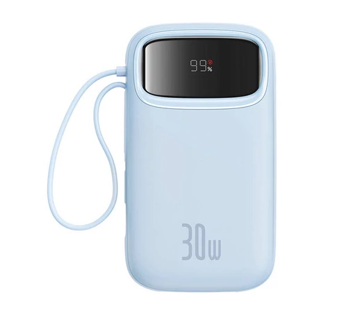 Baseus QPow2 külső akkumulátor 20000mAh 30W 2xUSB-C (kék)
