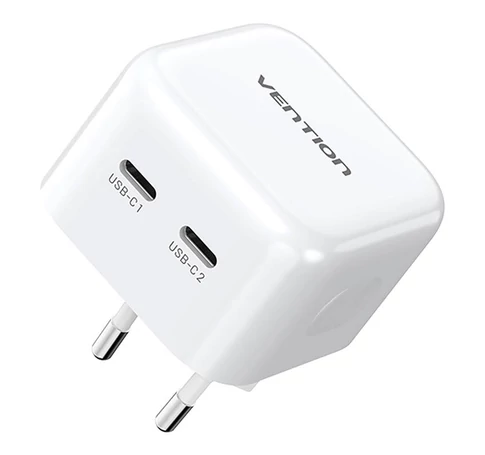 Vention FBPW0-EU USB(C+C) GaN (35W/35W) mains charger (white)