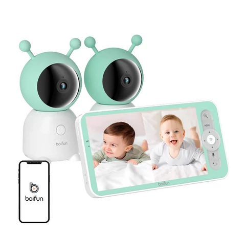 Boifun 6T electronic rotating nanny 2 cameras + monitor