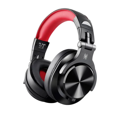 Oneodio A71 Wired Headphones (Black and Red)