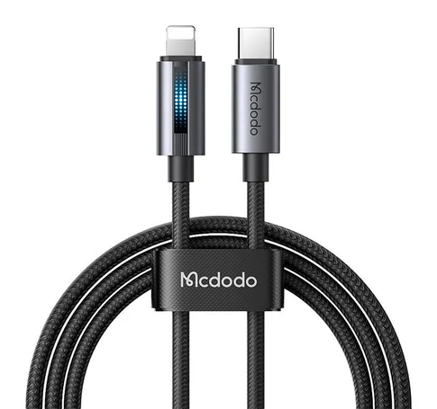 Mcdodo CA-5710 USB-C to Lightning cable with 36W flashing light 1.2m (black)