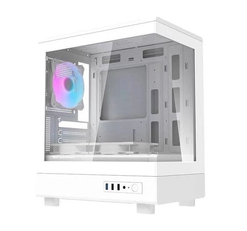Darkflash DB330M számítógépház + 3 ARGB ventilátor (fehér)