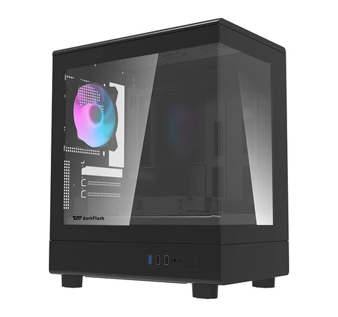 Darkflash DB330M számítógépház + 3 ARGB ventilátor (fekete)
