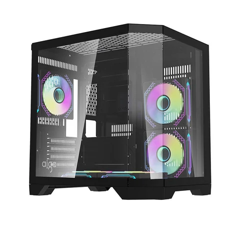 Darkflash FT350 számítógépház + 5 ARGB ventilátor (fekete)
