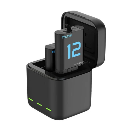 TELESIN dual battery charger for GoPro Hero 12/11/10/9