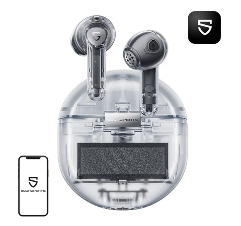 Soundpeats Air4 TP TWS fülhallgató (átlátszó fehér)