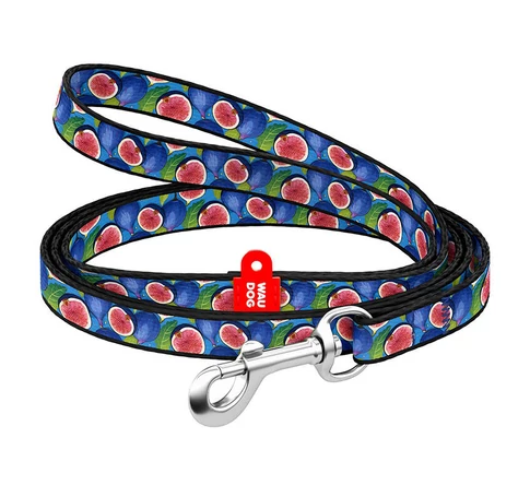 WAUDOG nylon dog leash 20 mm wide, 122 cm long "fig"