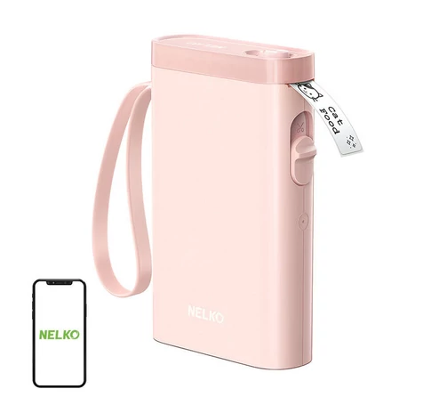 Nelko P21 thermal label printer (pink)