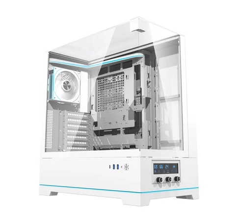 Darkflash DY450 PRO számítógépház + 1 ventilátor (fehér)