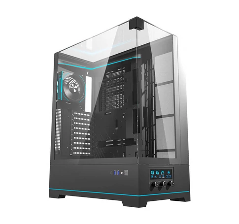 Darkflash DY450L PRO számítógépház + 1 ventilátor (fekete)
