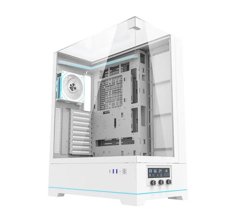 Darkflash DY450L PRO számítógépház + 1 ventilátor (fehér)