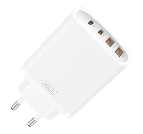 Fali töltő XO CE22, 45W, GaN, 2x USB-C, 2x USB-A