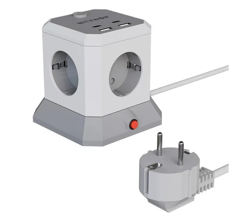 BlitzWolf BW-EC1 asztali töltő és elosztó (4x 230V, 2xUSB-A + 2x USB-C)