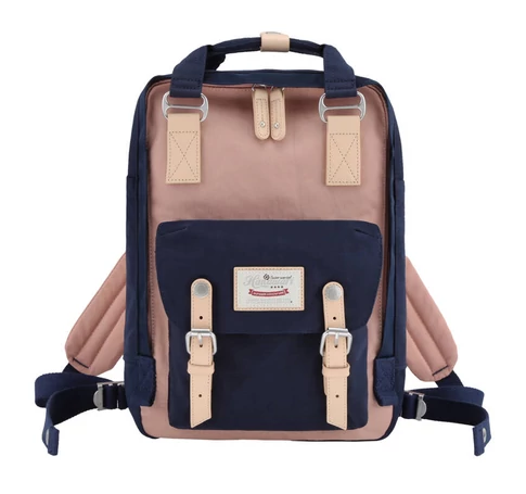 Himawari 188L 14'' laptop hátizsák (tengerészkék és rózsaszín)