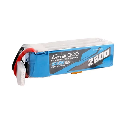 Lipo Gens ász 2800mAh 22.2V 60C 6S1P akkumulátor XT60 csatlakozóval