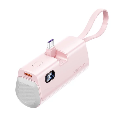 Powerbank Vention LED kijelző 4800mAh 22.5W FHQP0 (rózsaszín)