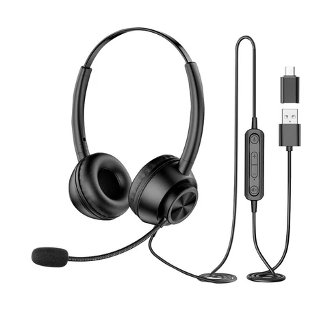 Vezetékes headset mikrofonnal New Bee H368