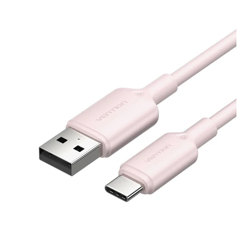 USB 2.0 A és USB-C 3A közötti kábel Vention CTQPH 2M (rózsaszín)