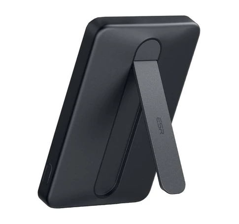 ESR Qi2 MagSlim 5000 mAh mágneses powerbank állvánnyal (fekete)
