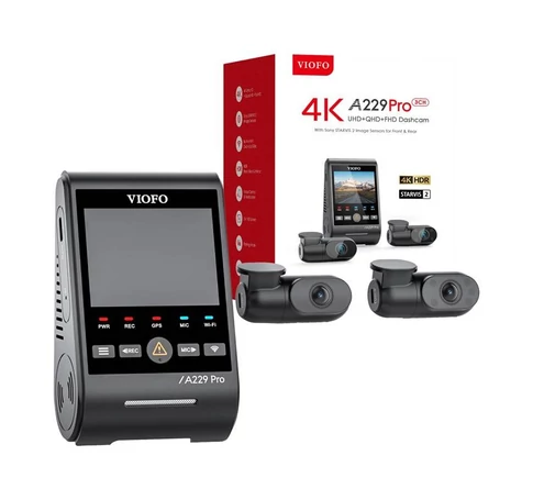 VIOFO A229 PRO 3CH 4K + 2K + 1080P WiFi, GPS