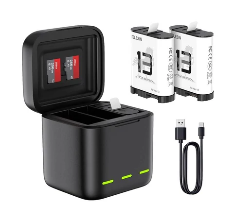 Háromcsatornás akkumulátortöltő GoPro Hero 13 Black Telesin (S0-BCG-10-TGP)