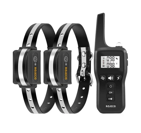 Rojeco PD529 1000m kutyakiképző nyakörv 2 nyakörvvel (fekete)