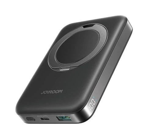 Joyroom mágneses vezeték nélküli powerbank JR-PBM12 22.5W fogantyúval (fekete)