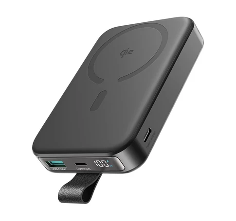 Joyroom mágneses vezeték nélküli power bank JR-PBM11 22.5W állvánnyal (fekete)