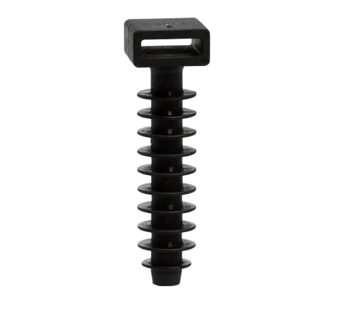 Beüthető kábelkötegelő tipli, UV-álló, fekete  d=8mm, A=10,6×3,1mm, PA6.6