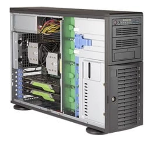 Supermicro SuperWorkstation 7049A-T Intel® C621 LGA 3647 (Socket P) Rack (4U) Fekete