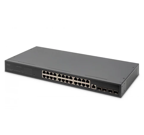 Digitus DN-80223 hálózati kapcsoló Vezérelt L3 Gigabit Ethernet (10/100/1000) 1U Fekete