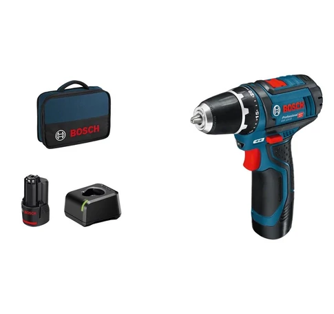 Bosch Akku-Bohrschrauber 12 V Li-Ion 1300 RPM Black, Blue, Red