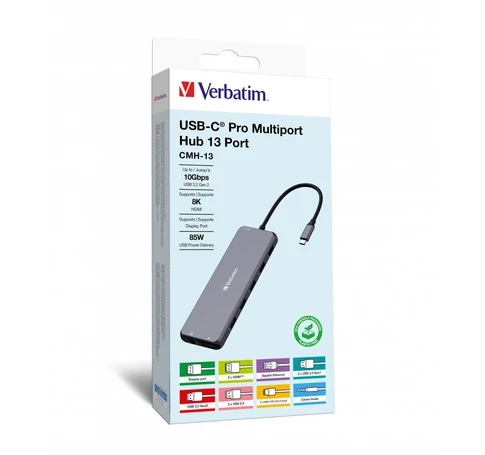 Verbatim CMH-13 USB Type-C 10000 Mbit/s Silver