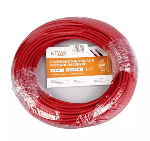 6MM2 RED CABLE, 50M PACK
