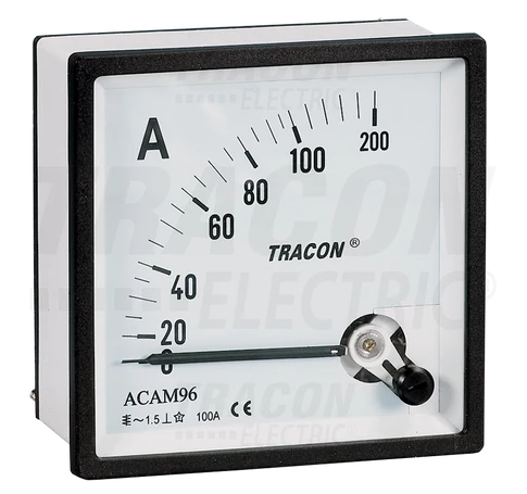 Analóg váltakozó áramú ampermérő közvetlen méréshez  72×72mm, 10A AC