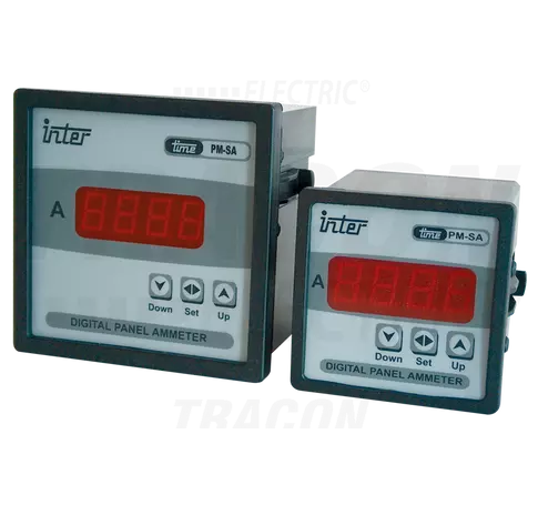 Digitális váltakozó áramú ampermérő áramváltós méréshez  96×96mm, 5A AC