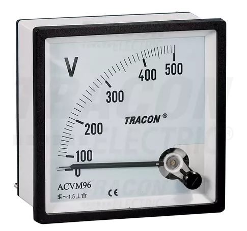 Analóg váltakozó áramú voltmérő  72×72mm, 600V AC