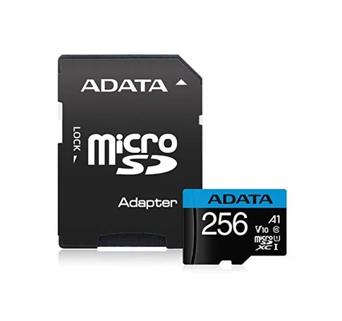 ADATA Memóriakártya MicroSDXC 256GB + UHS-I CL10 adapter (100/25)