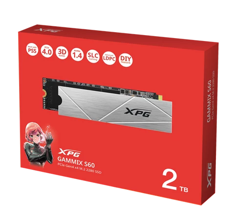 ADATA SSD M.2 2280 NVMe Gen4x4 2TB GAMMIX S60