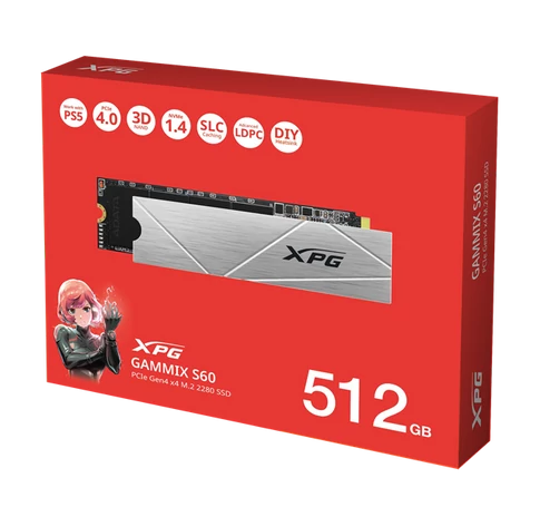 ADATA SSD M.2 2280 NVMe Gen4x4 512GB GAMMIX S60