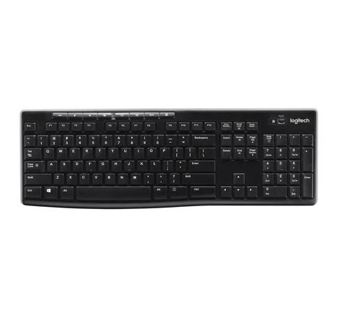 Logitech Wireless Keyboard K270 billentyűzet Vezeték nélküli RF QWERTY Angol Fekete