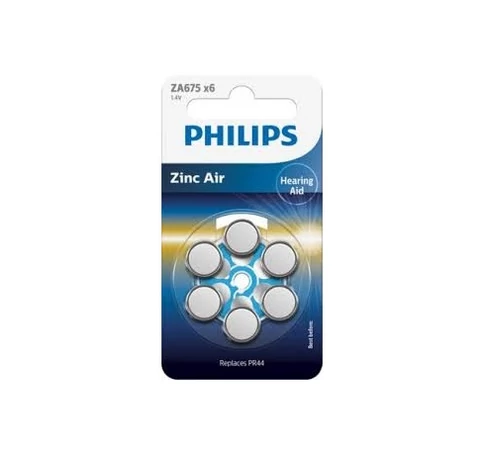 Philips ZA675B6A/00 ELEM HALLÓKÉSZHEZ CINK-LEVEGŐ 1.4V 6-BLISZTER