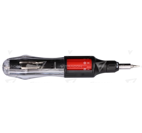 Precíziós racsnis csavarhúzó beépített cserélhető fejekkel  168mm, 10 bit