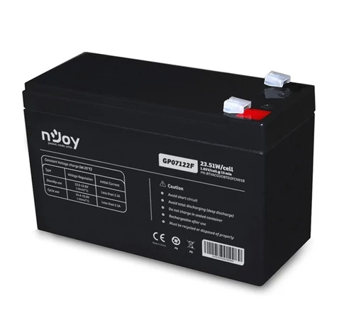 APC (NJOY) GP07122F Akkumulátor 12V/7Ah zárt, gondozásmentes Borne T2