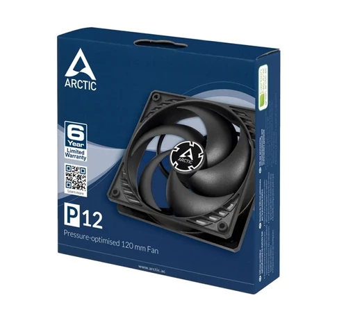ARCTIC COOLING Rendszerhűtő Ventilátor P12 Fekete, 12cm