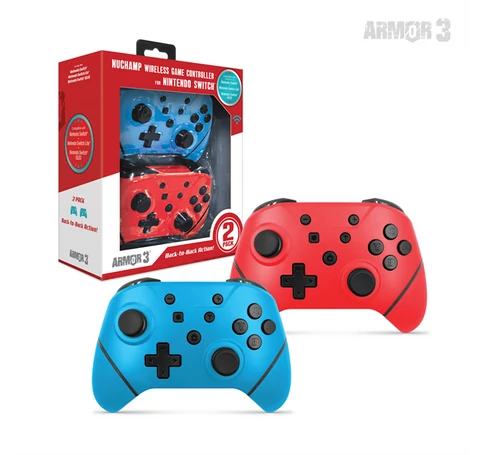 ARMOR3 NUCHAMP Nintendo Switch Kiegészítő Vezeték nélküli kontroller, Kék & Piros (2-PACK)