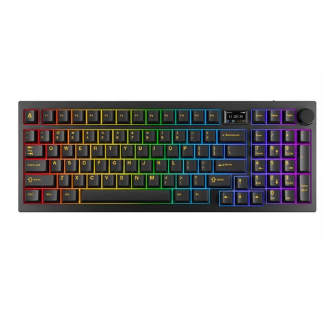 AVAX Vezetékes/Vezeték Nélküli Billentyűzet GM03 PRO USB, Fekete, Mechanikus, Red Switch, HUN