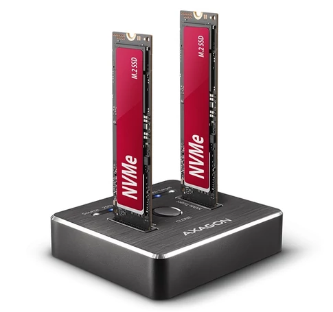 AXAGON ADSA-M2C USB-C 3.2 M. 2 fekete dual dokkoló állomás