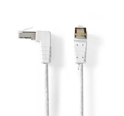 CAT6 F/UTP hálózati kábel | RJ45 dugasz - RJ45 dugasz, ferde | 5,00 m | fehér